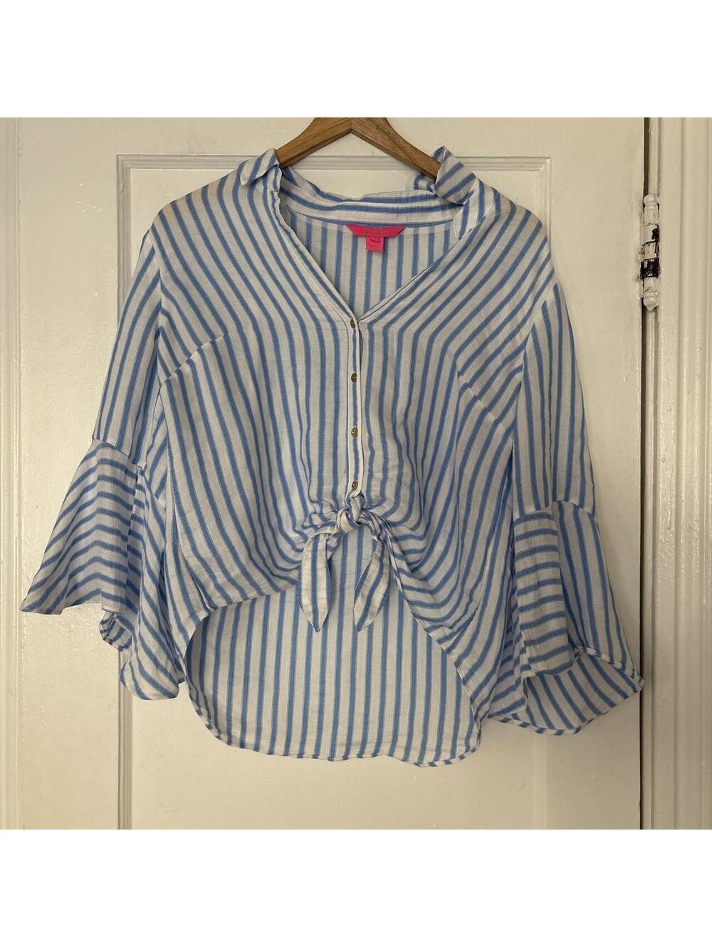 Lilly Pulitzer Women's Blue and Multi Blous